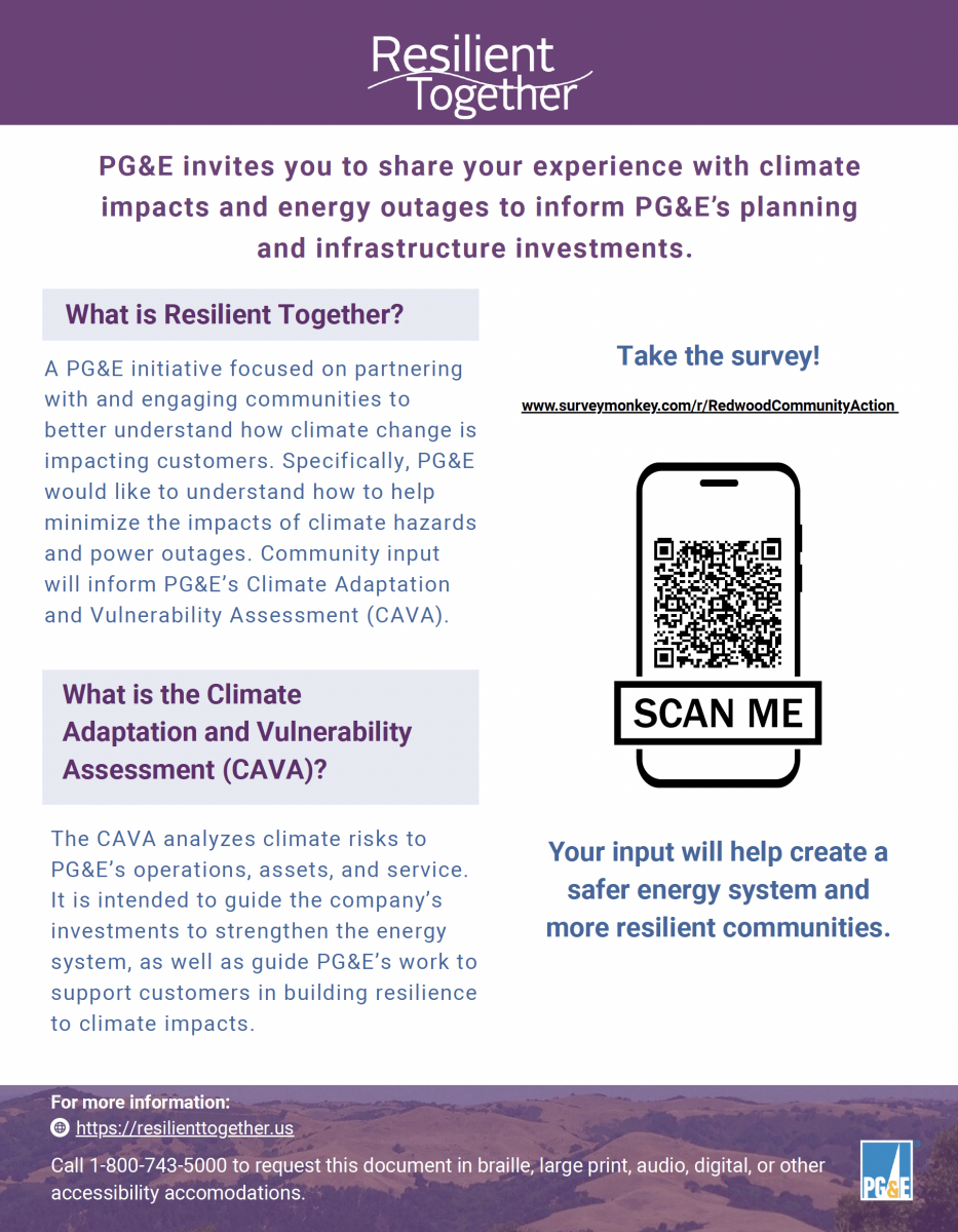 PG&E Resilient Together Flyer